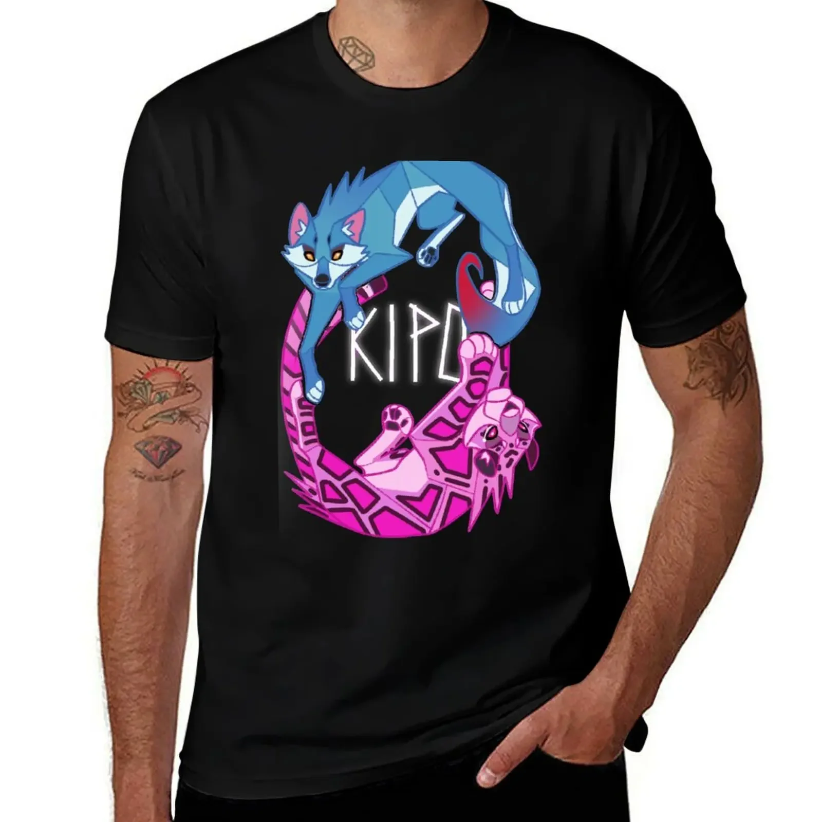 Kipo and Wolf T-Shirt oversized t shirt summer clothes mens t shirt graphic