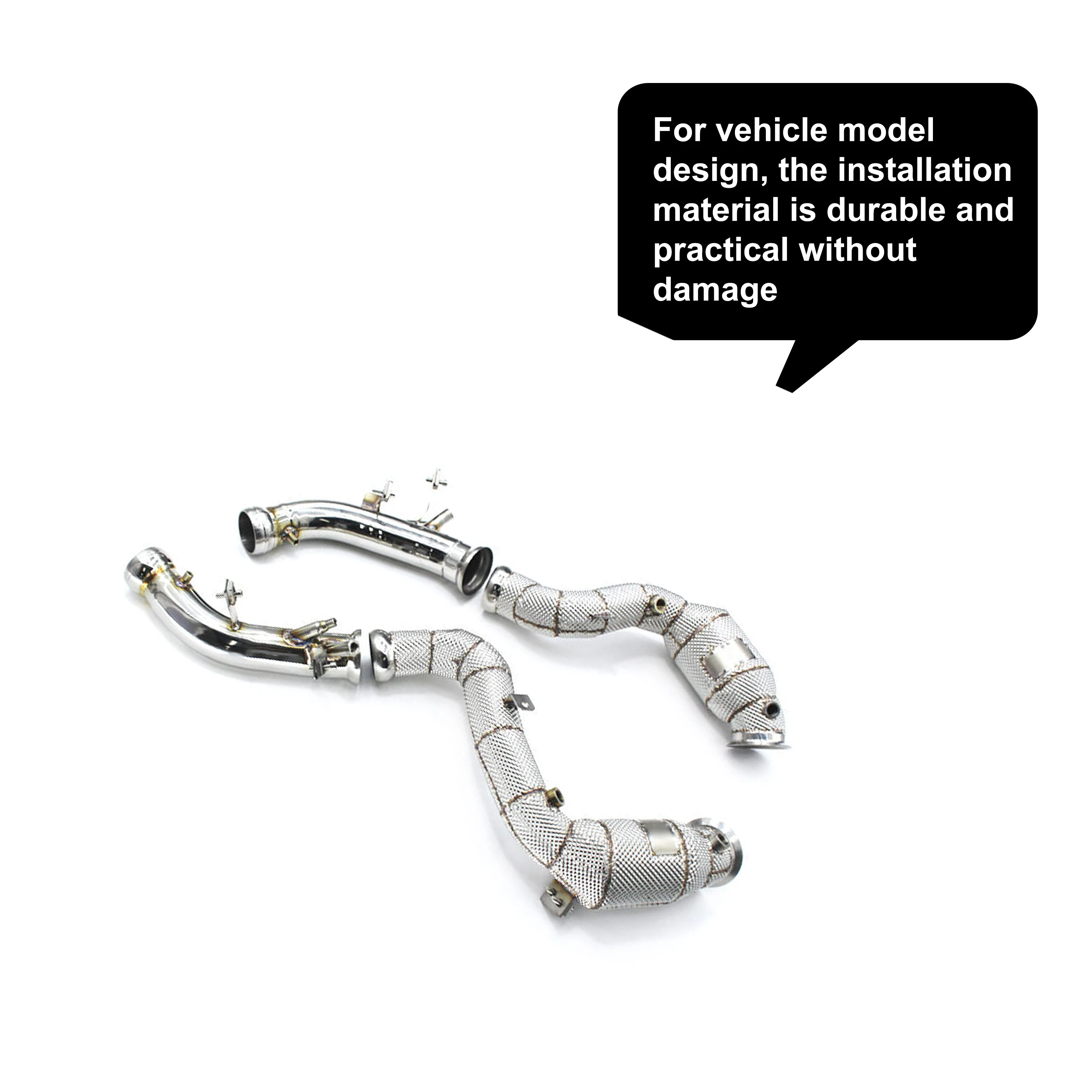 ACE Hochwertiges SUS304 Downpipe für Mercedes Benz E63S AMG W213 4.0T Hochleistungs-Auspuffrohr mit aggressivem Auspuffklang – Detail 5