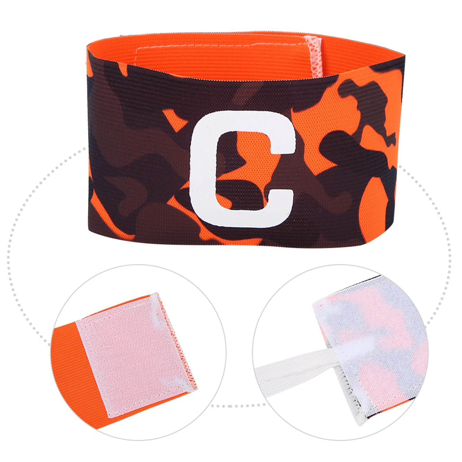 Durable Nylon Outdoor Team Sports Groups Soccer Armbands Adjustable Player Bands Orange