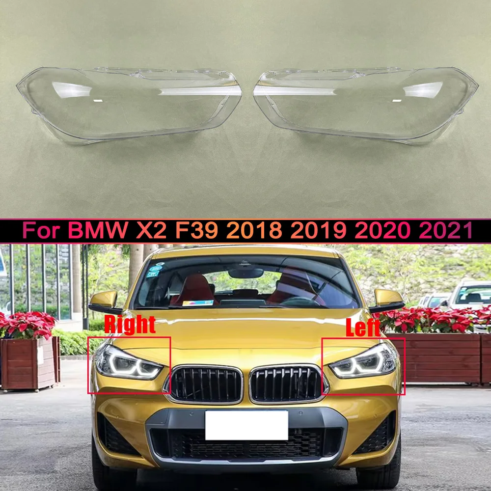 

For BMW X2 F39 2018 2019 2020 2021 Transparent Headlamp Shell Lampmask Lamp Shade Headlight Cover Replace The Original Lampshade