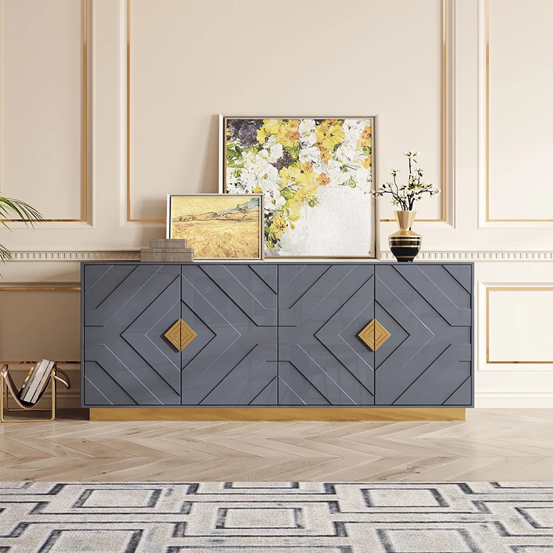 

Luxury wind porch cabinet Modern simple household storage cabinet Large capacity decorative cabinet in living room