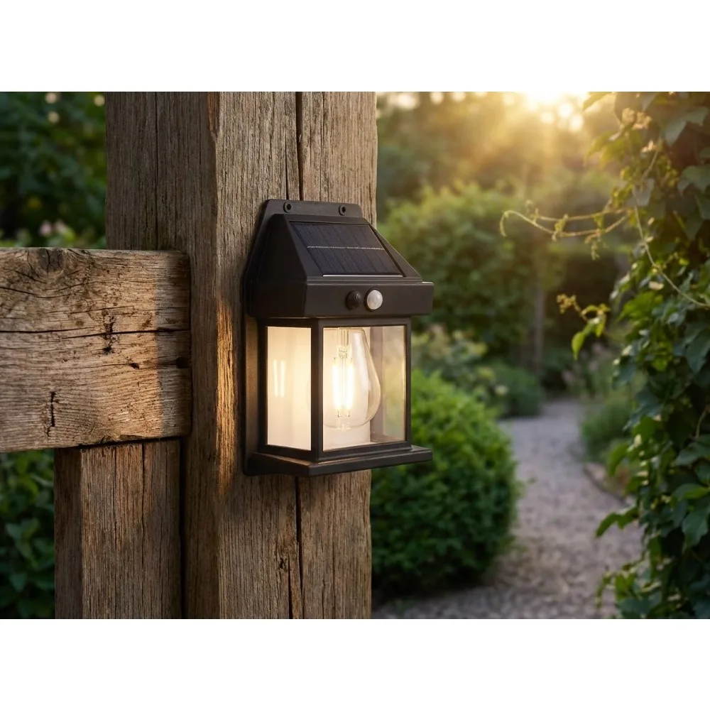 

Solar Tungsten Filament Lamp, Outdoor Garden Wall Lamps, Human Body Sensor Roads Lamps, Outdoor Lamp