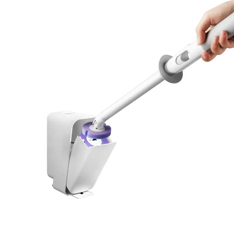 Disposable Long Handle Toilet Brush Cleaner with Self-contained Cleaning Solution Toilet Brush Cleaning for Restroom