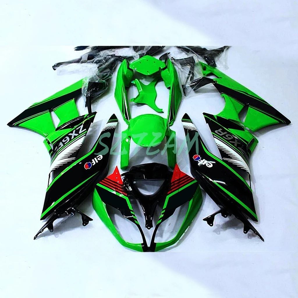 Fit Fairings for Kawasaki 2009-2012 ZX6R 636 Color-Matched Motorcycle Panels Fairing Kit 09-12 ZX-6R