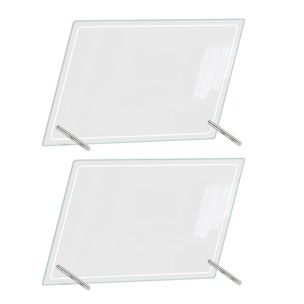 2 sets transparant schrijfbord kantoor whiteboard memo desktop acryl uitwisbaar droog uitwisbaar tafelblad