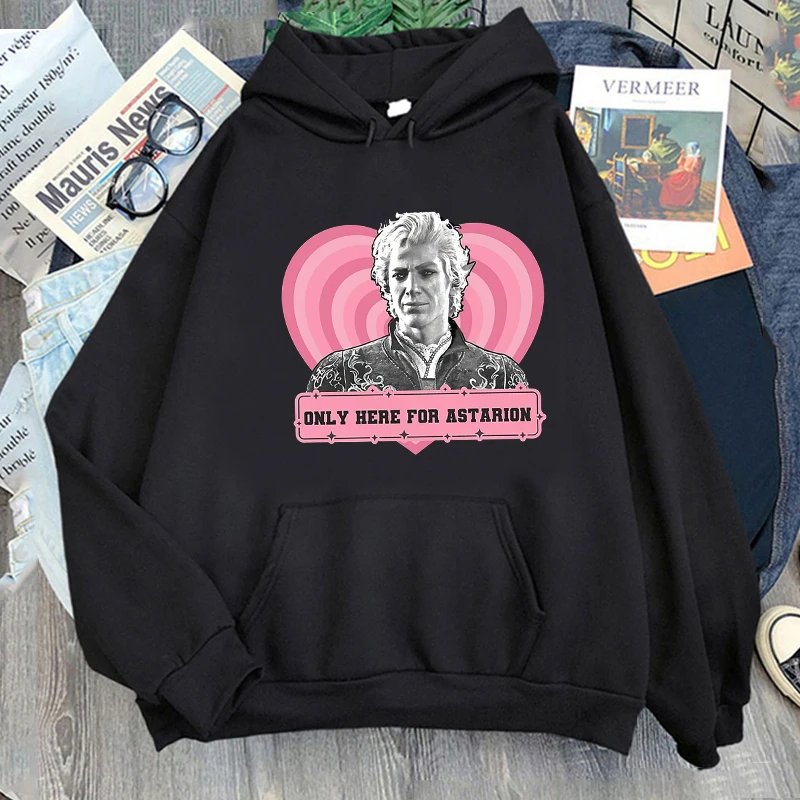 Only Here For Astarion Romance Hoodie Women Harajuku Aesthetic Kawaii  Hoodies Unisex Vintage Funny Pullover Sweatshirts Clothes