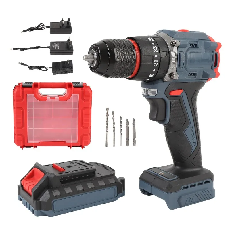 

Cordless Drill Set 1500RPM 25 Torsion Settings Electric Power Drill Driver with LED Light for Home Maintenance Cordless Drill