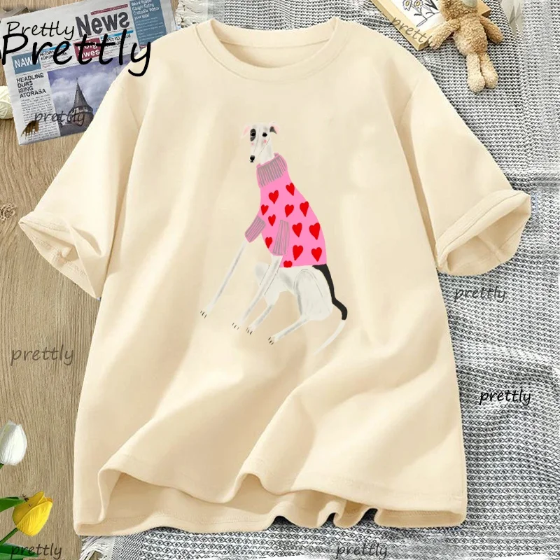 Funny Puppy T Shirt Men Women Cute Pet Dog T-shirt Print High Quality Cotton Short Sleeve Tshirt Dog Love Tees Woman Clothing