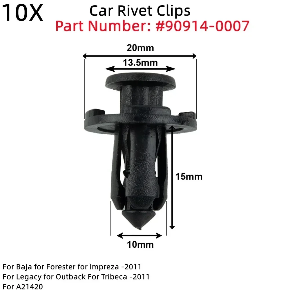 2018 High Quality Hot Sale Rivets Car Clamp Parts Replacement Vehicle Accessories 10pcs/set Black Bumper Fender