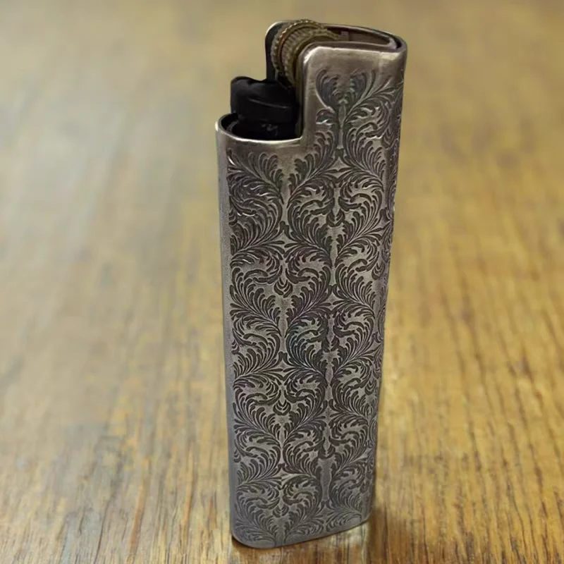 S990 Silver Lighter Case Cover For Bic J3/J5 Lighter Retro Lighter Case Shell