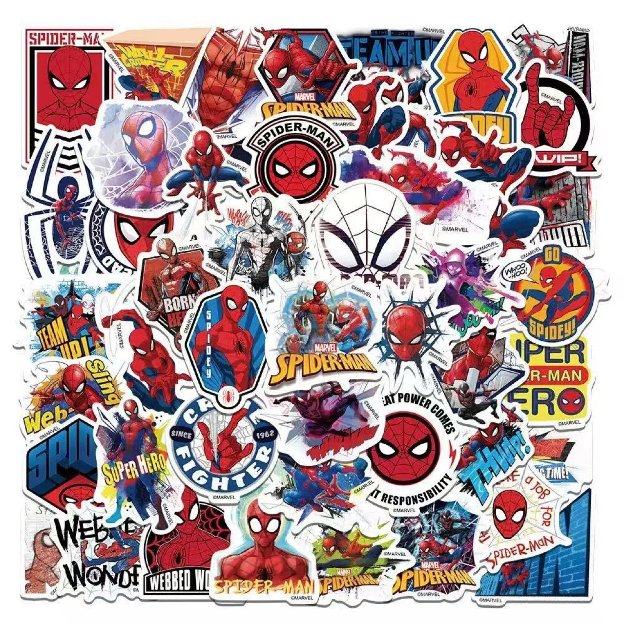 

30/50pcs Marvel Graffiti Stickers Cartoon Avengers Spider-man & Classic Characters Waterproof Decals For Phone Laptop Kids toy