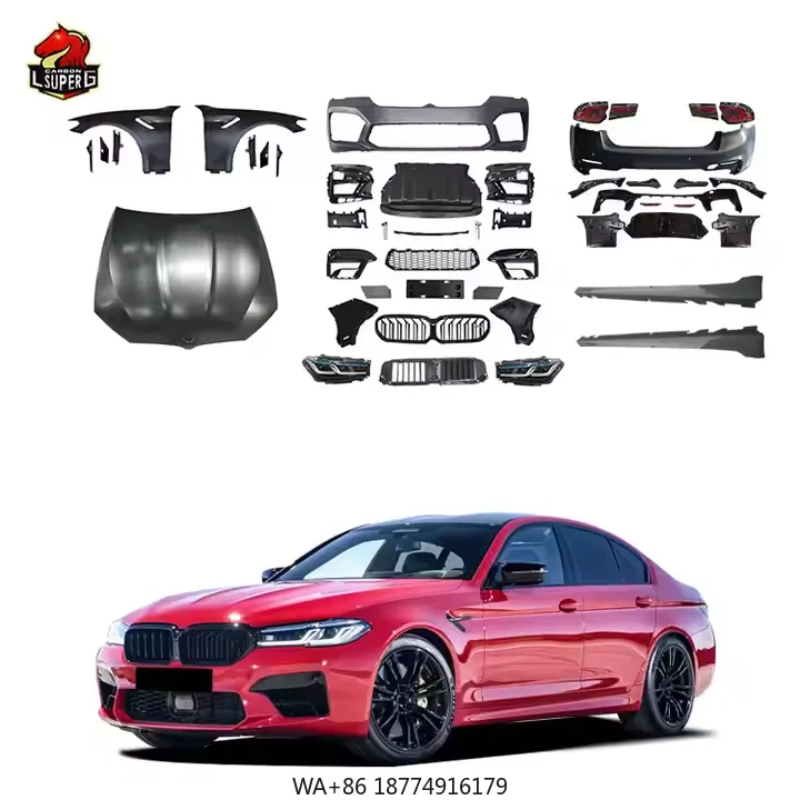 

F90 G30 Upgrade F90 G30 LCI M5 Style Front and Rear Bumper Hood Bodykit for 5 Series G30 Body Kit