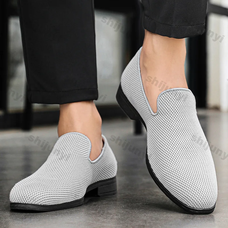 Men's Non Slip Loafers Spring 2026 Fashion Comfortable Versatile Low Top Casual Shoes Large Size Breathable Wear Resistant Flats