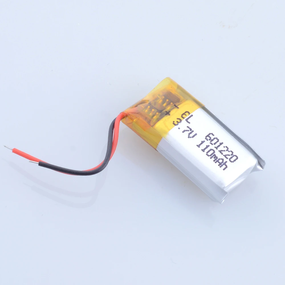 3.7V 110mAh Lithium Polymer LiPo Rechargeable Battery 601220 Lightweight Portable Power for Electronics