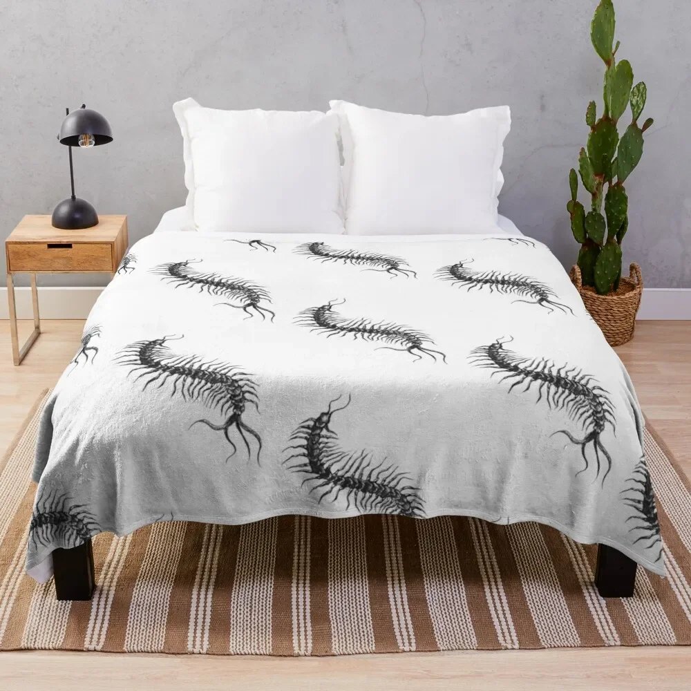 

Centipede blackwork design Throw Blanket Decorative Sofa Thin Extra Large Throw anime Blankets