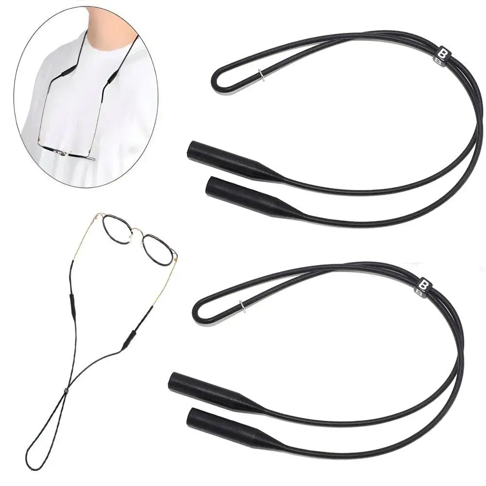 Silicone Eyeglasses Strap Cord Anti-slip Glasses Strap Adjustable Neck Chain Strap Lanyard Unisex Eye Wear Sunglasses Sport L3q2
