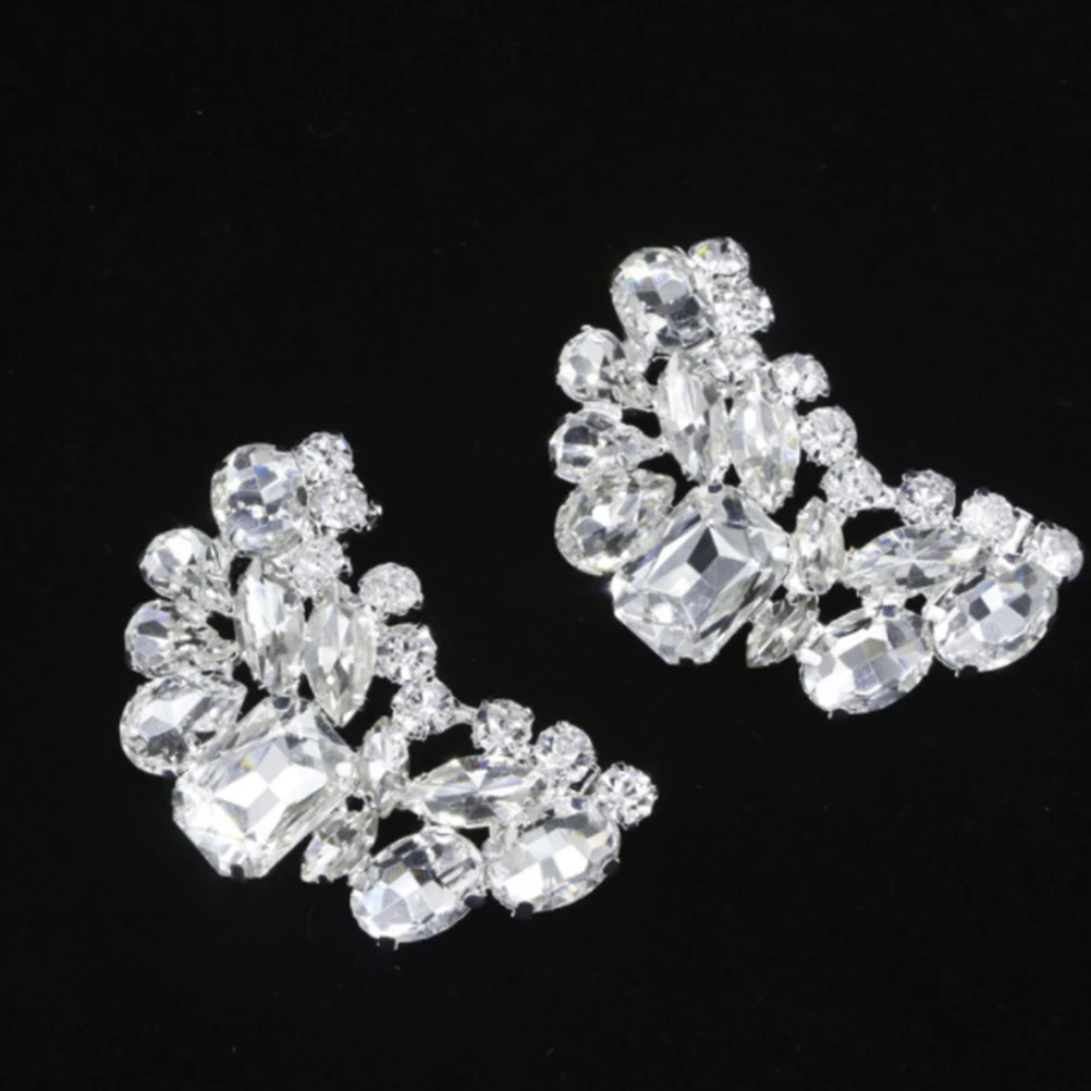

Wedding Shoe Buckles Clip Clips Rhinestone for Flats Accessory DIY Crystal The Flowers Bride
