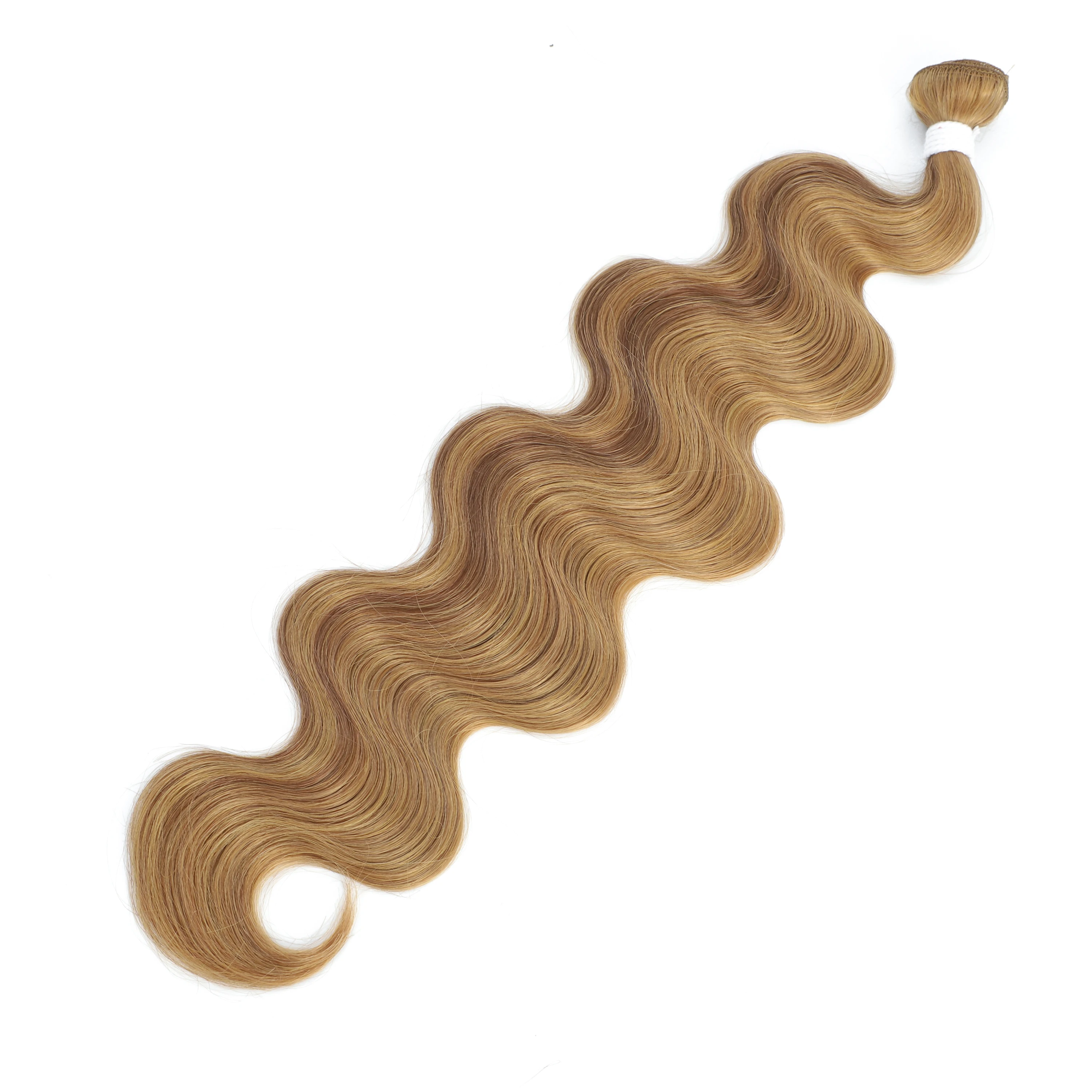 Ombre Body Wave Hair Bundles Synthetic Hair Weave Natural Color #4 Brown Hair Extension 1/2/3pcs Colored Weaving Organic Hair