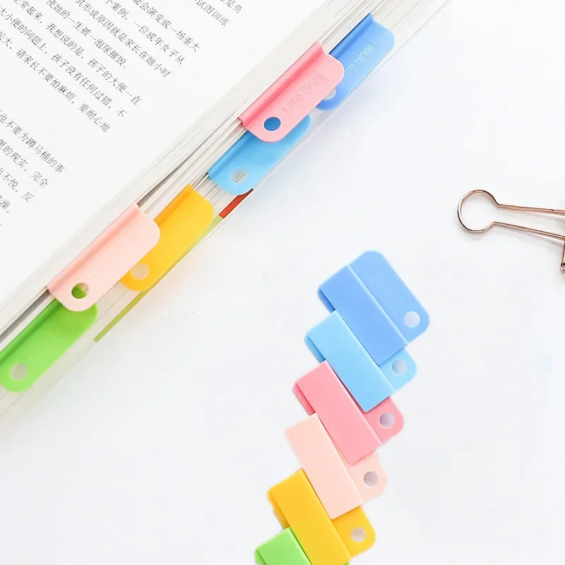 New 6pcs/lot Cute Paper Clips Kawaii Stationery Notebook Index Holder Journals Planner Clips Bookmarks for Book School Supplies