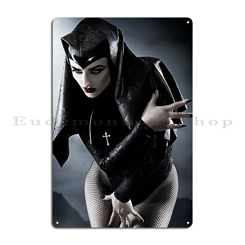 Vampire Nun Metal Sign Club Wall Decor Personalized Painting Personalized Tin Sign Poster