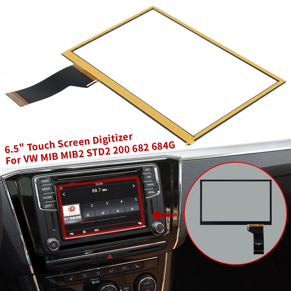 

Wholesale 6.5 inch 40 Pins Touch Screen for VW MIB STD2 682 200 684 680 TDO-WVGA0633F00039 WVGA0633F00045