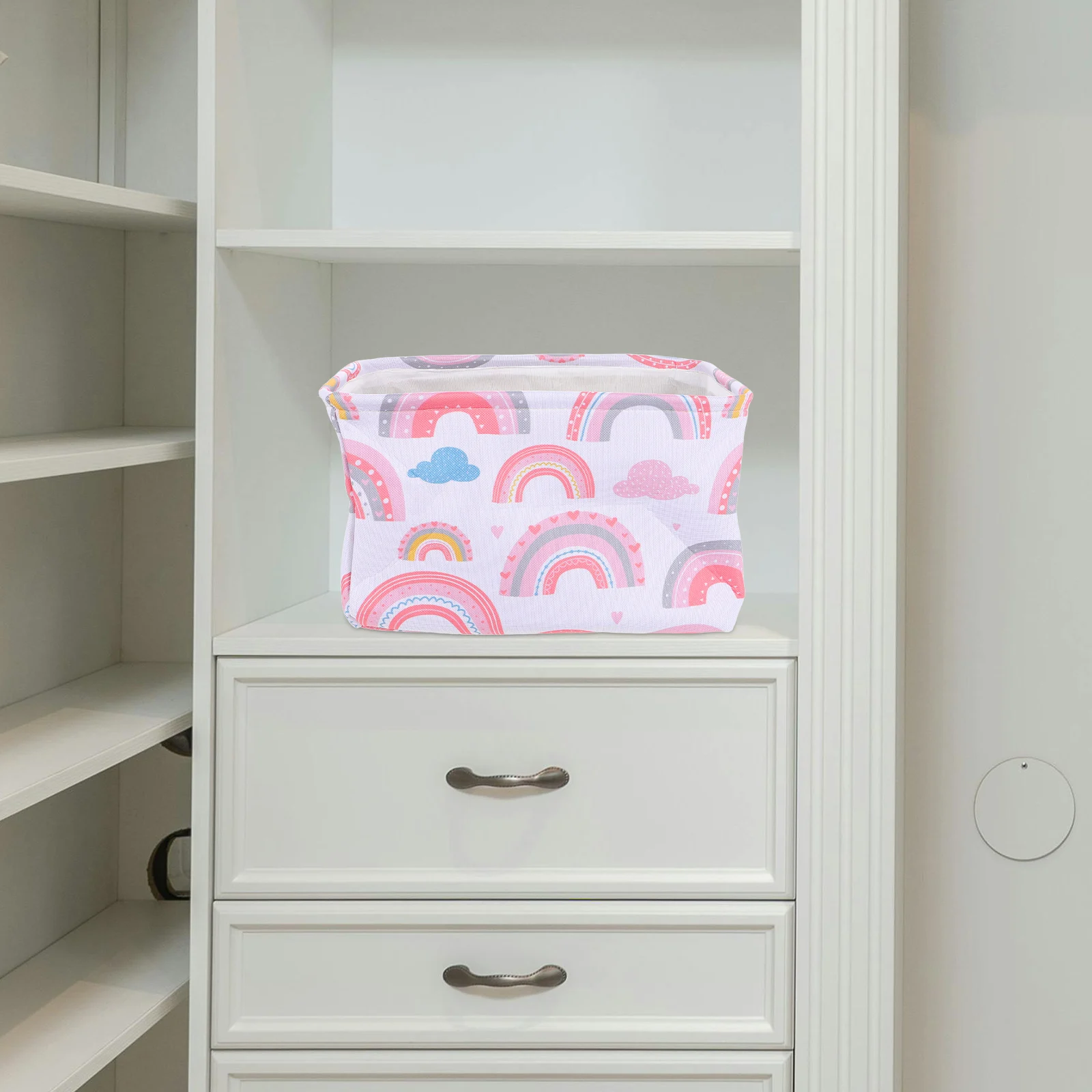 

Fabric Storage Box Baskets Clothes Organizer Multifunctional Durable EVA Polyester Travel Home Kid Laundry Basket Small Handles