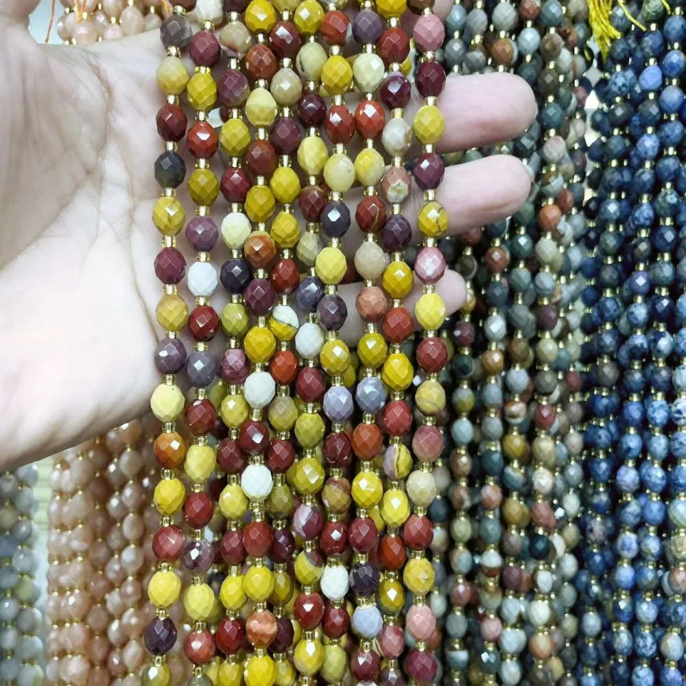 

6x8mm Faceted Oval Stone Natural Amethyst Amazonite Quartz Bead Spacer Bead For Jewelry Making Diy Bracelet Necklace s