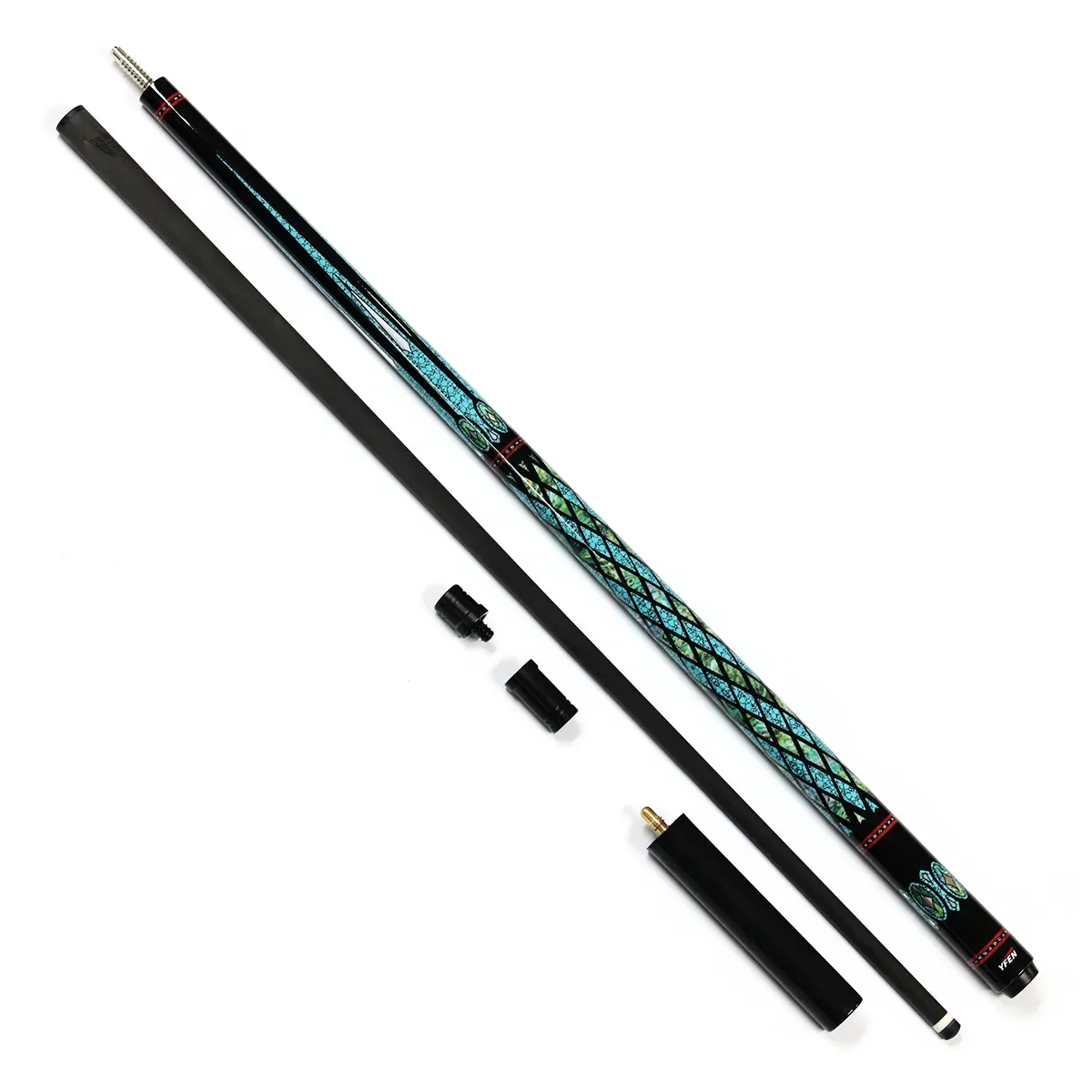 High-end yfen handmade 1/2-pc carbon fiber shaft Billiard Pool Cue 12.5mm Tip with extension for sale