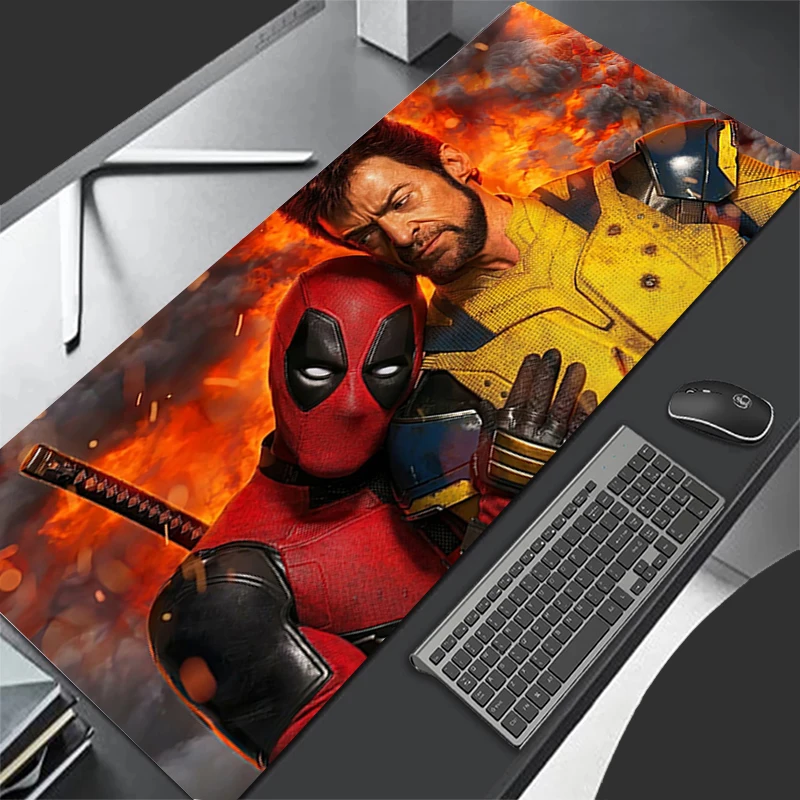 Large Gaming Mousepad D-Deadpools Cool Mousepad Gifts Desk Pads HD PC Multi-size Keyboard Mats Table Rug 90x40 Computer Mousepad