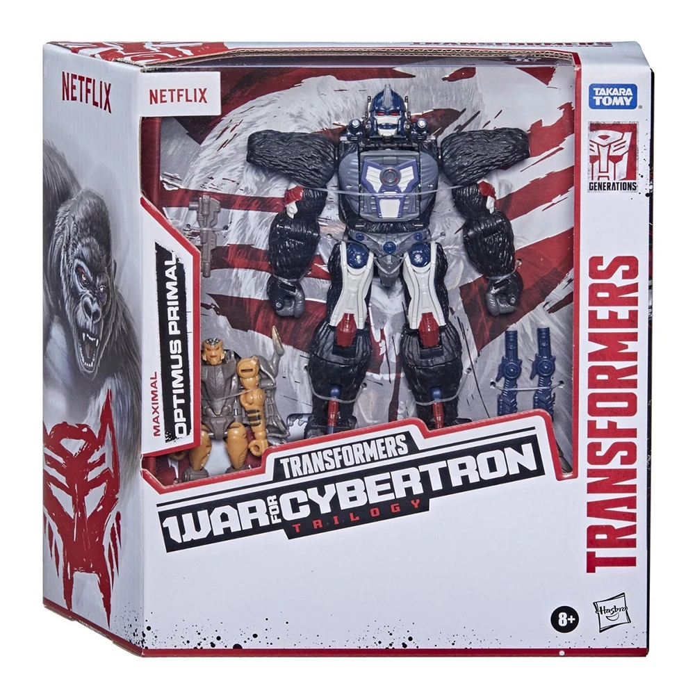 ในสต็อก Hasbro Transformers War สําหรับ Cybertron NETFLIX Optimus Prime, Megatron, Bumblebee, Sideswipe, Mirage และ Soundwave ของเล่น