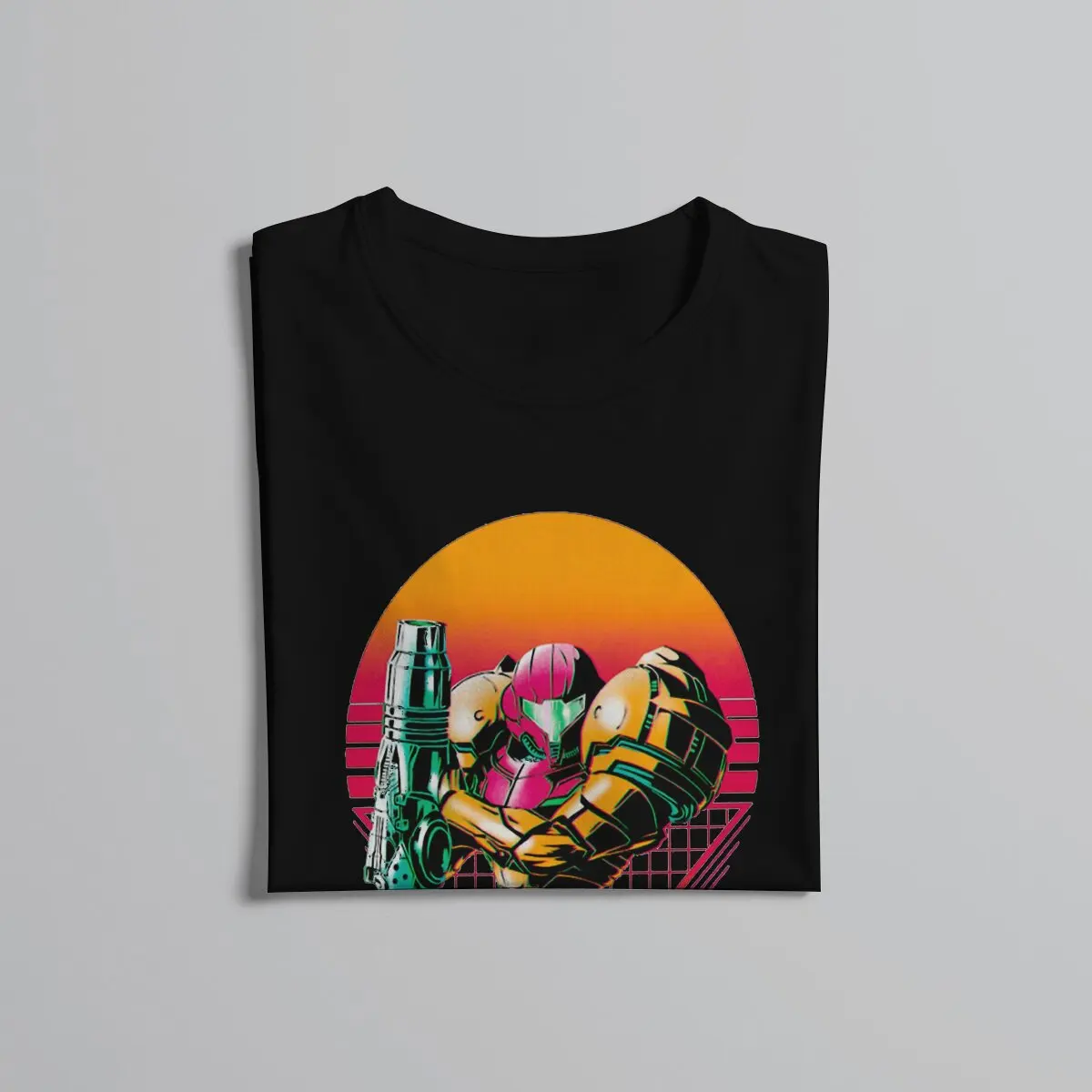 COOL Metroid Game T Shirt Grunge O-Neck TShirt Polyester Tops