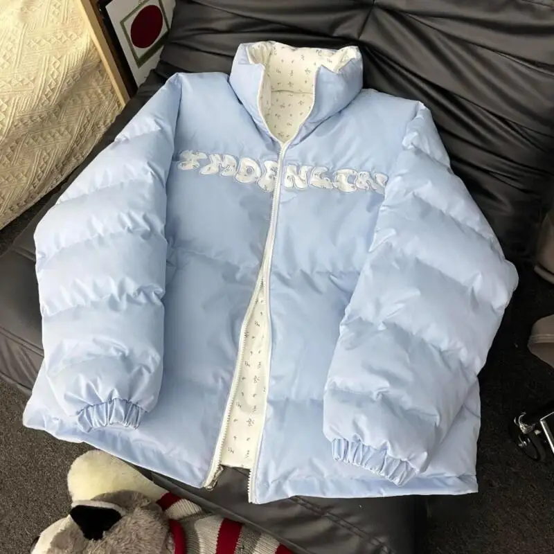 

Cartoon Cotton Coat Kittys Cat Student Womens Winter Jacket Sweet Coat Loose Cotton Coat Fashion Printing Creative