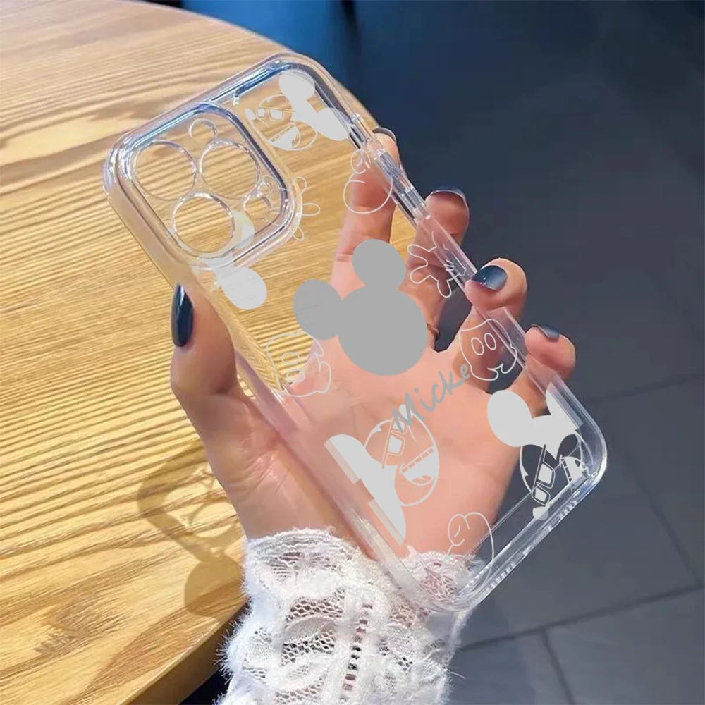 Mickey Minnie Icon Phone Case for Samsung Galaxy S24 S23 S22 S21 S20 S10 FE Ultra Plus 5G Note 20 10 Pro Clear Soft Cover