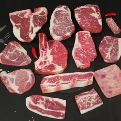 Artificial PVC Simulation Steak Model Roast Restaurant Western Food Decorative Foods Kids Play Toys Photography Prop