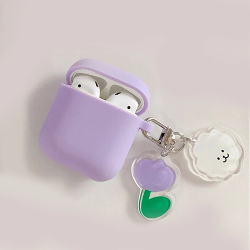 Voor Airpods Pro Case Voor Apple Airpods 1 2 3 Leuke Ruimtevaarder Astronaut Cartoon Luxe Bloem Sleutelhanger Oortelefoon Cover Air pods Pro 3