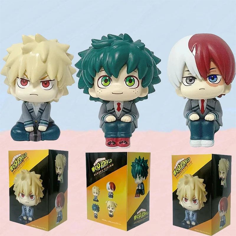 The My Hero Academia Cute Ver. Midoriya All Might Bakugou Shoto Ochaco PVC Action Figure Boku no Hero هدية دمية نموذج 8-10 سنتيمتر