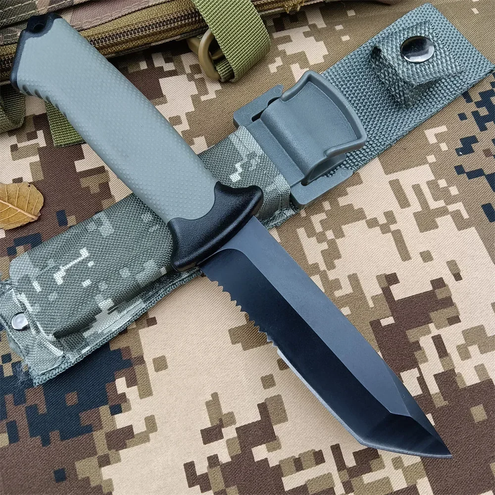

Кемпинг Охота Открытый Прямой Нож 8Cr13Mov Wilderness Survival Нож с фиксированным лезвием Tanto Blade Многофункциональные спасательные ножи
