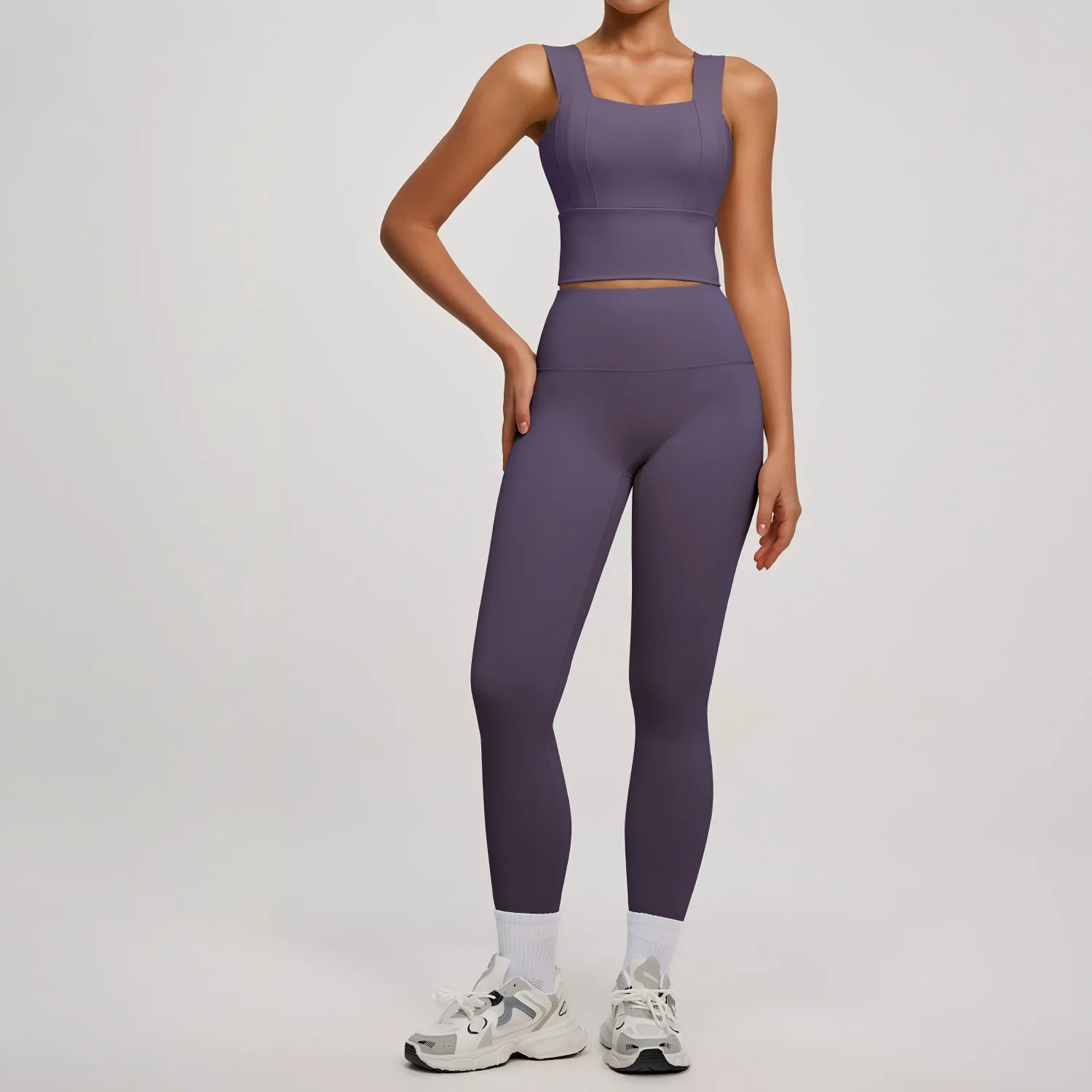 Einfarbiges Yoga-Set für Damen – Yoga Fitness Zumba Bewertung und Preis