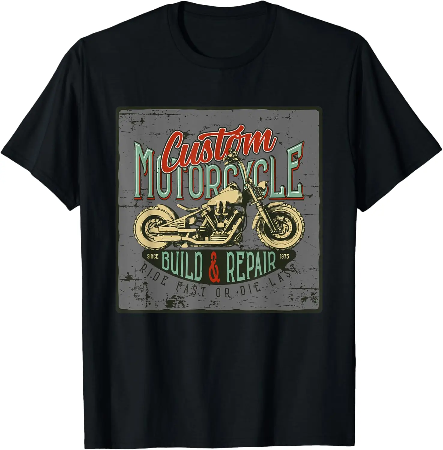 

Biker Custom Motorcycle Build & Repair Motorradfahrer T-Shirt Motorcycle