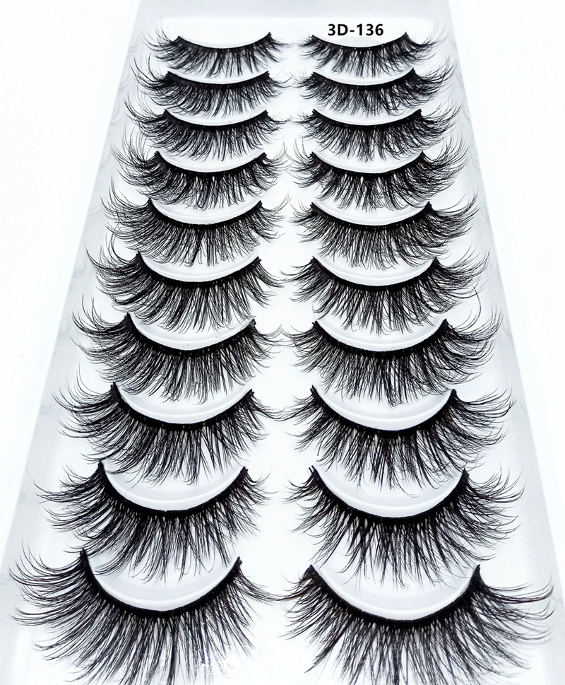 300 Paare/paket 3D Weiche Nerz Haar Falsche Wimpern Natürliche Lange Wimpern Wispy Flauschigen kurze Wimpern Augen Make-Up-Tools