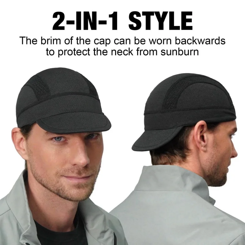 

Summer Breathable Mesh Quick Dry Running Hat Small Brim Sunhat Golf Baseball Hat Cycling Bicycle Under Helmet Sweat-Wicking Cap