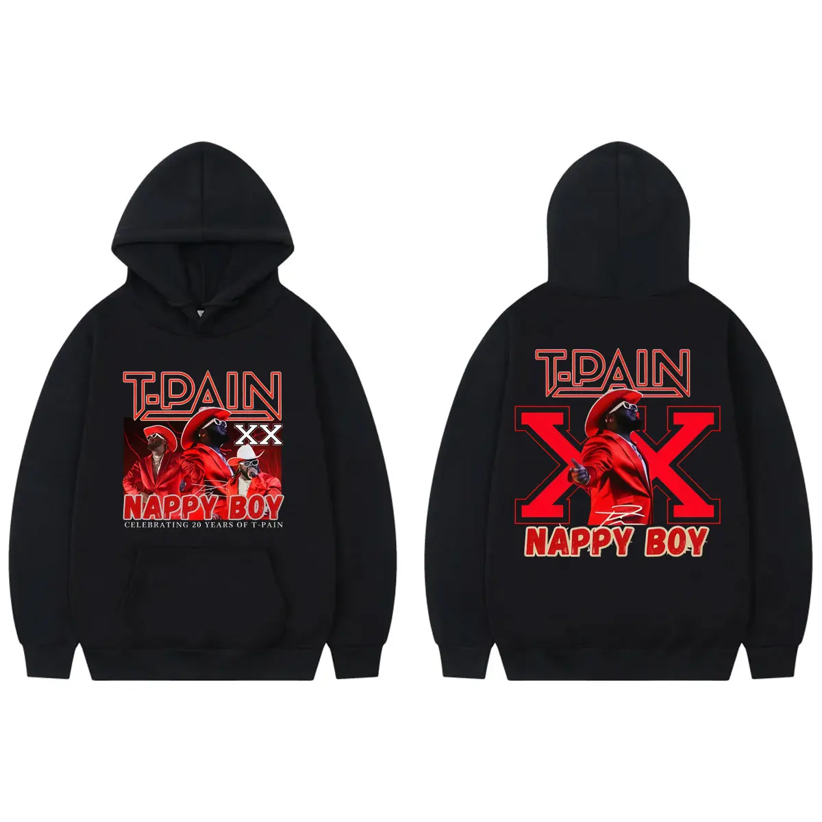 

Rapper T-Pain Tour 2025 Graphic Hoodie High Quality Fashion Oversized Pullovers Men Women Clothing Harajuku Hip Hop Sweatshirts