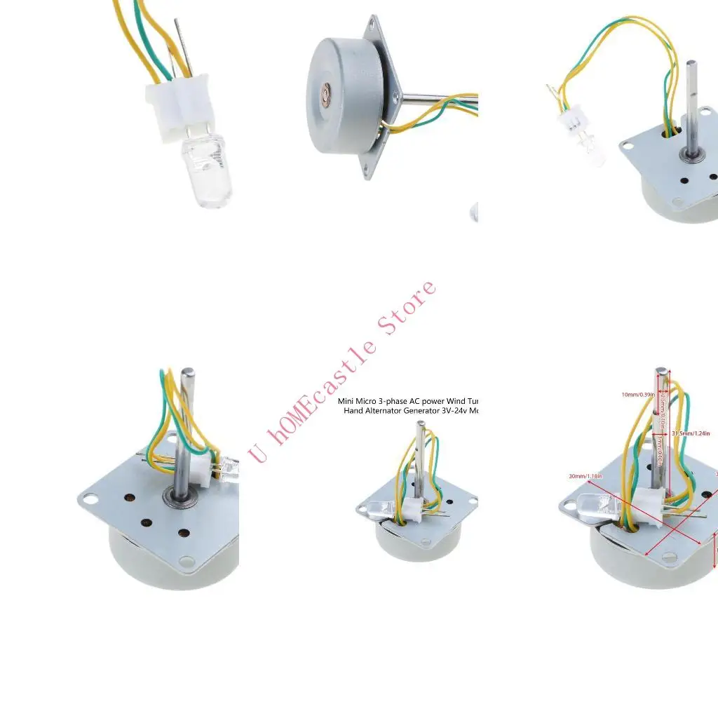 63HF Mini Micro 3-phase AC power Wind Turbines Hand Alternator Generator 3V-24v Model