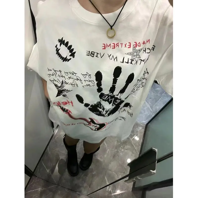 

Short Sleeve T-Shirts Womens Retro Graphic Printed Korean Inspired Comfortable Loose Fit Breathable Relaxed Fit Summer Casual