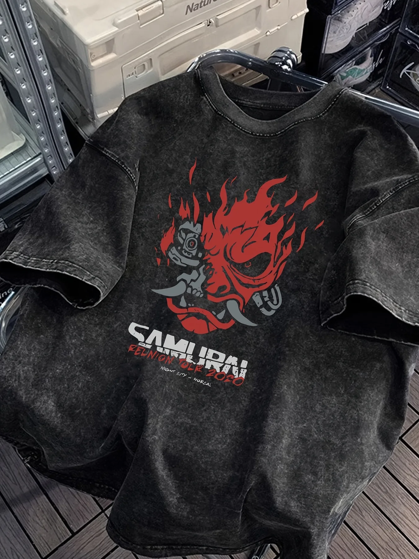 Camiseta lavada de moda con estampado fresco 100% de algodón para hombre y mujer, camiseta de verano y otoño para uso diario, deportes al aire libre, fiesta, informal, holgada, de calle, manga corta