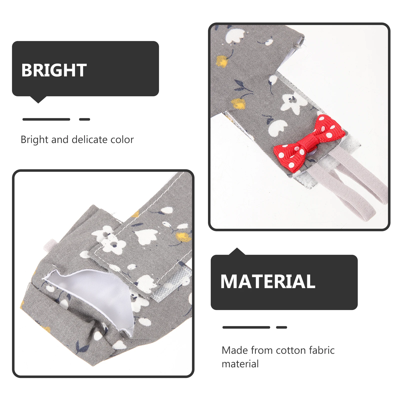 

Diapers Parrot Clothes Flight Suit Nappy for Small Birds Parakeets Cockatiel Pigeons Grey M Size Pet Bird Diaper Keep Room Clean