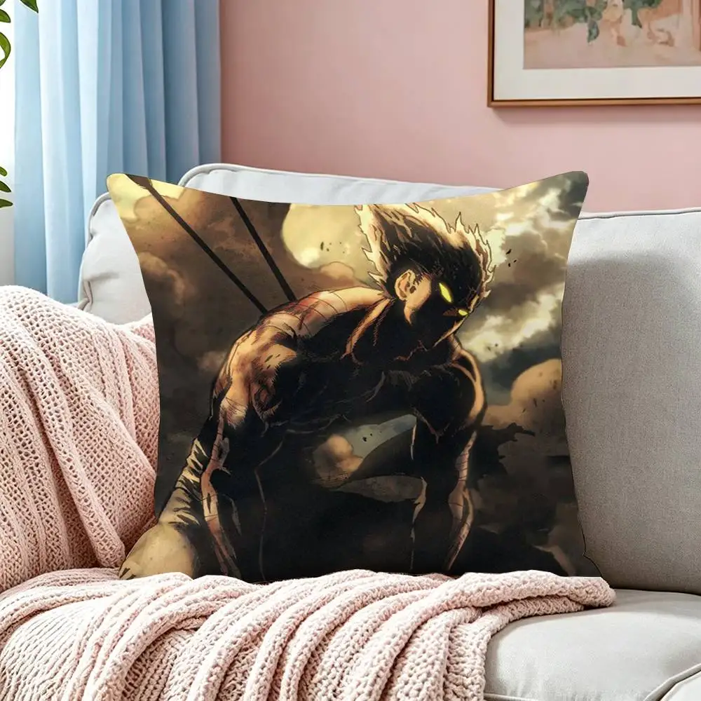 Anime O-One Punch Man Garou  Square Double-Sided printed Pillow Case Bedroom Bedside Pillow Sofa Cushion Cover