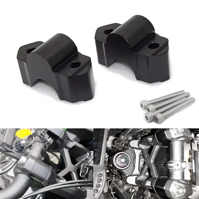 

For Kawasaki Versys 1000 2015-2021 Motorcycle Handlebar Riser Handle Bar Clamp Raised Extend Heightening Mount Block-A65M