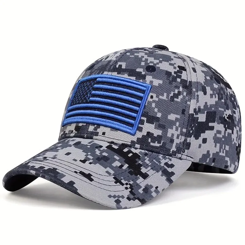 Unisex Army Flag of The United States Embroidery Baseball Caps Spring and Autumn Outdoor Adjustable Casual Hats Sunscreen Hat