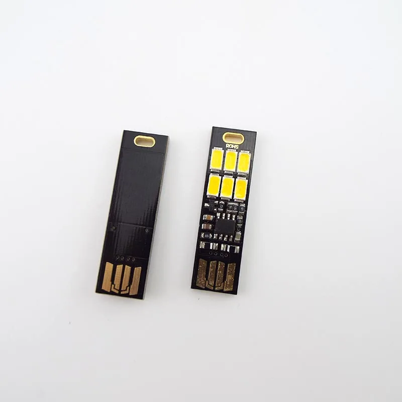 5V adjustable LED USB Lamp 6 Led Keychain Mini Night Light Portable USB Touch Dimmer Lighting for Power Bank Computer Laptop